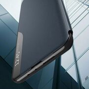 Husa Samsung Galaxy A55 5G Eco Leather View flip tip carte, albastru