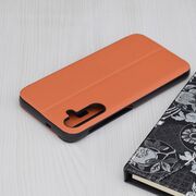 Husa Samsung Galaxy S24 Plus Eco Leather View flip tip carte, portocaliu