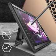 Pachet 360: Husa cu folie integrata pentru Samsung Galaxy Tab A9 Plus Supcase Unicorn Beetle Pro, negru