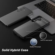 Husa Samsung Galaxy S24 Hard Frosted PC + Soft TPU Bumper, Lightweight, translucent - negru