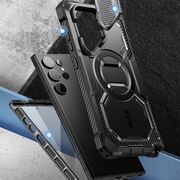 [Pachet 360°] Husa cu folie integrata Samsung Galaxy S24 Ultra I-Blason Armorbox MagSafe, negru