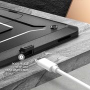 Pachet 360: Husa cu folie integrata Samsung Galaxy Tab S9 Plus Supcase Unicorn Beetle Pro, negru