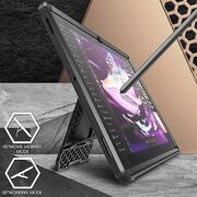 Pachet 360: Husa cu folie integrata Samsung Galaxy Tab S9 Ultra Supcase Unicorn Beetle Pro, negru