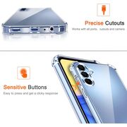 Pachet 360: Folie din sticla + Husa pentru Samsung Galaxy A15 Anti-Shock 1.5mm, reinforced 4 corners, transparent