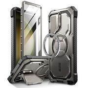 [Pachet 360°] Husa cu folie integrata Samsung Galaxy S24 Ultra I-Blason Armorbox MagSafe, titan gray