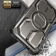 [Pachet 360°] Husa cu folie integrata Samsung Galaxy S24 Ultra I-Blason Armorbox MagSafe, titan gray