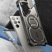 [Pachet 360°] Husa cu folie integrata Samsung Galaxy S24 Ultra I-Blason Armorbox MagSafe, titan gray