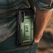 Pachet 360: Husa cu folie integrata Samsung Galaxy S24 Supcase Unicorn Beetle Pro, guldan