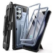 Pachet 360: Husa cu folie integrata Samsung Galaxy S24 Ultra Supcase Unicorn Beetle Pro KickStand, tilt