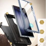 Pachet 360: Husa cu folie integrata Samsung Galaxy S24 Ultra Supcase Unicorn Beetle Pro KickStand, tilt
