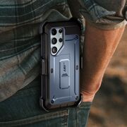 Pachet 360: Husa cu folie integrata Samsung Galaxy S24 Ultra Supcase Unicorn Beetle Pro KickStand, tilt