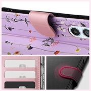 Husa pentru Samsung Galaxy A35 Wallet tip carte, garden violet