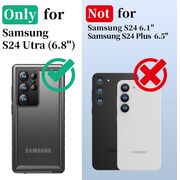 Pachet 360: Husa cu folie integrata Samsung Galaxy S24 Ultra ShockProof Dust-Water Proof Full Body, negru