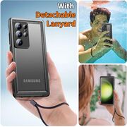 Pachet 360: Husa cu folie integrata Samsung Galaxy S24 Ultra ShockProof Dust-Water Proof Full Body, negru