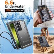 Pachet 360: Husa cu folie integrata Samsung Galaxy S24 Ultra ShockProof Dust-Water Proof Full Body, negru