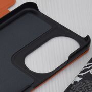 Husa Honor X7b Eco Leather View flip tip carte, portocaliu