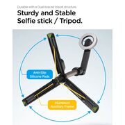 Selfie stick iPhone Bluetooth cu trepied Spigen Magsafe S570W, negru