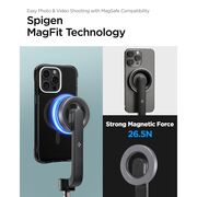 Selfie stick iPhone Bluetooth cu trepied Spigen Magsafe S570W, negru