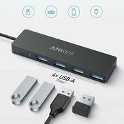 Hub USB Anker - docking station - USB type-c la 4 x Usb, 5gbps, plug-and-play, 20cm - negru