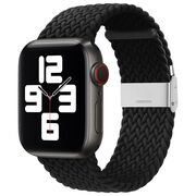 Curea Apple Watch 1/2/3/4/5/6/7/8/9/SE/SE 2/Ultra/Ultra 2 (42/44/45/49mm) Techsuit, negru, W032