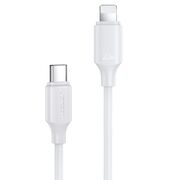 Cablu de incarcare rapida fast charge iPhone Usb C - Lightning, transfer date si incarcare JoyRoom, 20W, 2m, alb, S-CL020A9