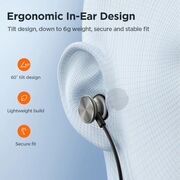 Casti in-ear mufa Jack 3.5mm JoyRoom, Hi-Fi, 1.2m, gri, JR-EW03