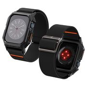 [Pachet husa + curea] Apple Watch 4 / 5 / 6 / se / se 2 / 7 / 8 / 9 (44 / 45mm) Spigen Lite Fit "Pro", negru