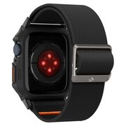 [Pachet husa + curea] Apple Watch 4 / 5 / 6 / se / se 2 / 7 / 8 / 9 (44 / 45mm) Spigen Lite Fit "Pro", negru