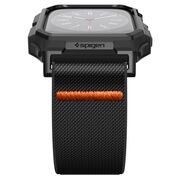 [Pachet husa + curea] Apple Watch 4 / 5 / 6 / se / se 2 / 7 / 8 / 9 (44 / 45mm) Spigen Lite Fit "Pro", negru