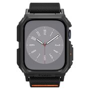 [Pachet husa + curea] Apple Watch 4 / 5 / 6 / se / se 2 / 7 / 8 / 9 (44 / 45mm) Spigen Lite Fit "Pro", negru