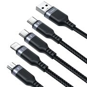 Cablu iPhone, 2xtip C, Micro JoyRoom, 3.5A, 1.2m, negru, S-1T4018A18