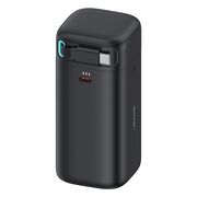 Acumulator extern Usams 18000 mAh - Power Bank XMF Series (US-CD216) - GaN Fast Charging USB-C PD45W cu cablu USB Type-C retractabil, 80cm, negru