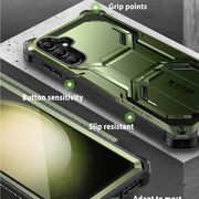 Pachet 360: Husa cu folie integrata pentru Samsung Galaxy S23 FE I-Blason Armorbox, verde