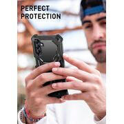 Pachet 360: Husa cu folie integrata pentru Samsung Galaxy A15 4G I-Blason Armorbox, negru