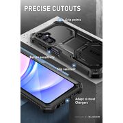Pachet 360: Husa cu folie integrata pentru Samsung Galaxy A15 4G I-Blason Armorbox, negru