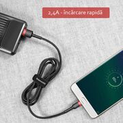 Cablu date Lightning Baseus, 480Mbps, 2.4A, 1m, CALKLF-G91