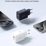 Incarcator priza Baseus - wall charger (p10111403213-00) - usb, type-c, fast charge 20w - moon white