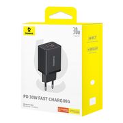 Incarcator priza Baseus - wall charger (p10111404113-00) - usb, type-c, fast charge 30w - cluster black
