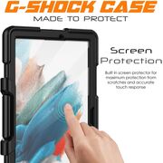 Pachet 360: Husa cu folie integrata pentru Samsung Galaxy Tab A9 Plus 11 inch G-Shock Survive Full Cover, negru