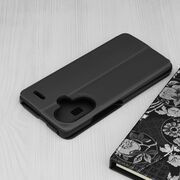 Husa Xiaomi Redmi Note 13 Pro+ Plus 5G Eco Leather View flip tip carte, negru