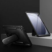 Pachet 360: Husa cu folie integrata Samsung GALAXY TAB A9+ PLUS 11 inch KEVLAR PRO360 (fata spate), negru