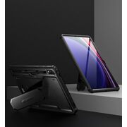 Pachet 360: Husa cu folie integrata Samsung GALAXY TAB S9+ PLUS 12.4 inch KEVLAR PRO360 (fata spate), negru