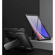 Pachet 360: Husa cu folie integrata Samsung GALAXY TAB S9 KEVLAR PRO360 (fata spate), negru