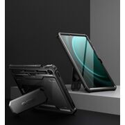 Pachet 360: Husa cu folie integrata Samsung GALAXY TAB S9 FE KEVLAR PRO360 (fata spate), negru