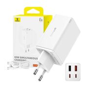 Incarcator priza GaN 2x USB, 2x Type-C, 65W Type-C Baseus, 65W, P10162701213-00