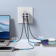 Incarcator priza GaN 2x USB, 2x Type-C, 65W, Baseus, 65W, P10162701533-00