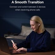 Casti wireless Earbuds half-in-ear TWS Baseus Bowie E5, alb