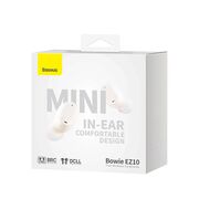 Casti Bluetooth in-ear TWS Baseus Bowie EZ10, alb