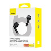 Casti Bluetooth half-in-ear TWS Baseus Bowie WX5, negru