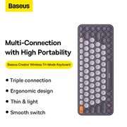 Tastatura ergonomica wireless Baseus K01A, B00955503833-00